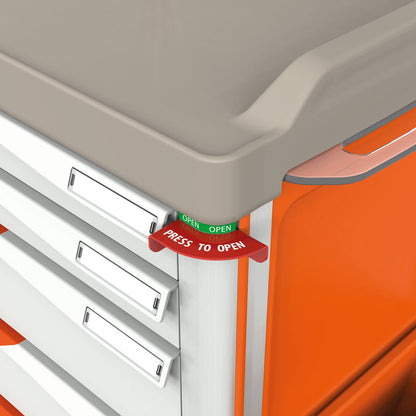 PERSOLIFE COMPACT Carrello Emergenza con 4 cassetti e lastra cardiomassaggio (PLT43L4)